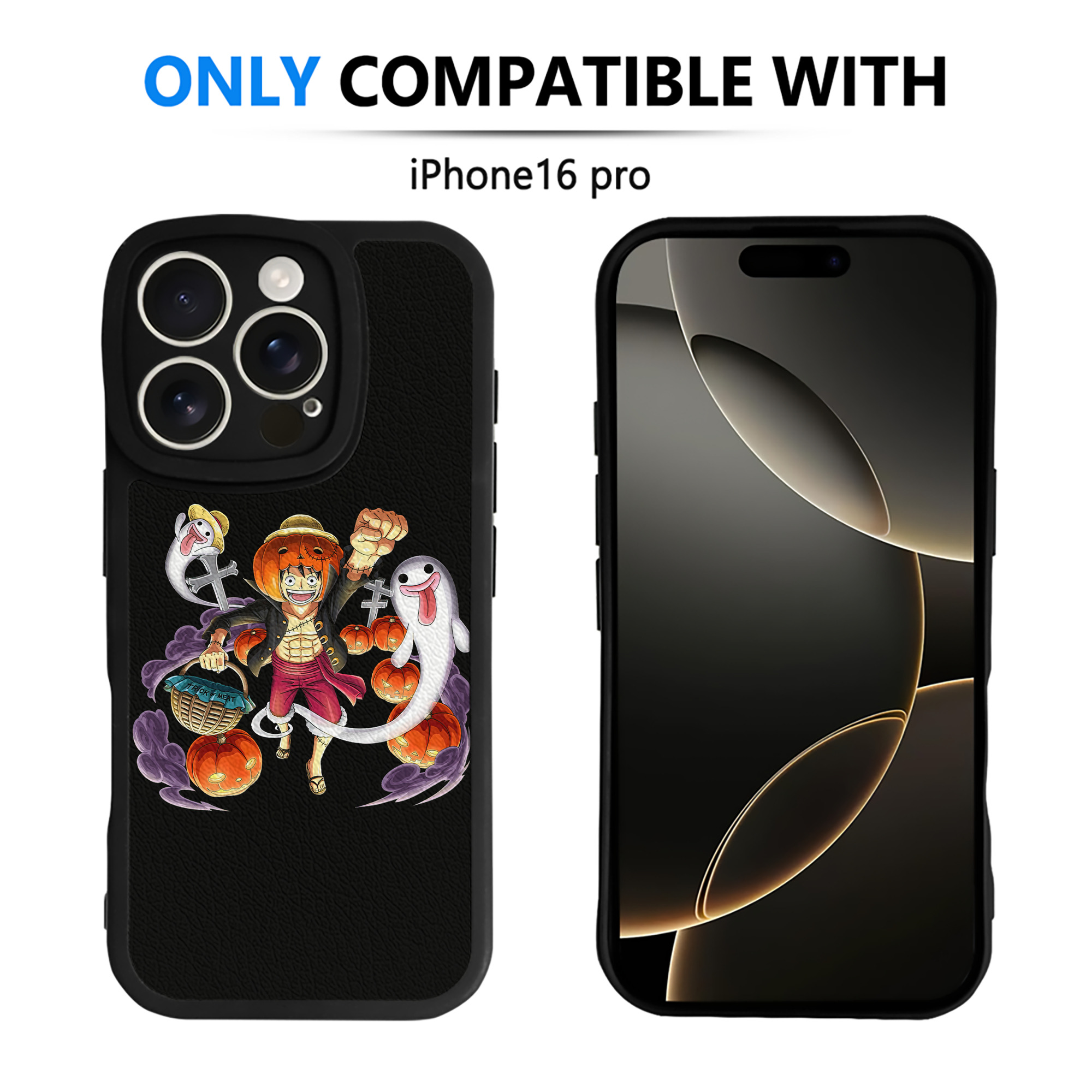 （画像用） ワンピース モンキー・D・ルフィ ONE PIECE Monkey D. Luffy 【iPhone 16シリーズ対応】シリコンスマホケース（レザー調） 材質：シリコン